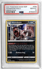 V1057: 2021: HOUNDOOM-HOLO: SWSH090: PRERELEASE: PSA 10: GEM MT: 87502310